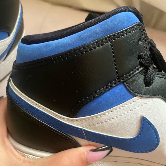 Blue, black, and white air jordan 1's - Picture 12 of 13